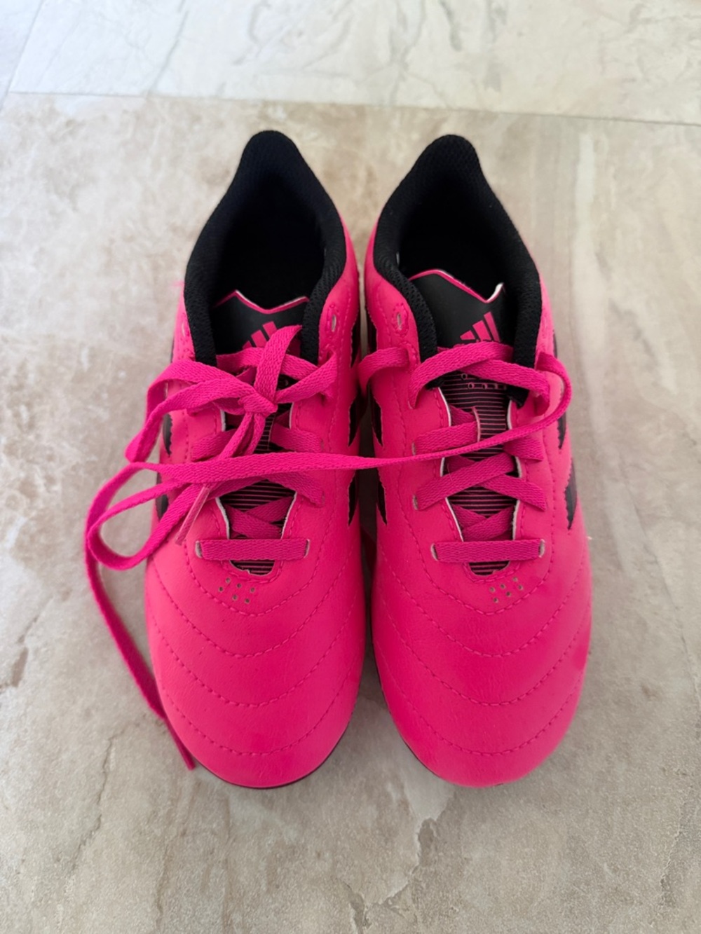 adidas Kids Hot Pink and Black Athletic Shoes